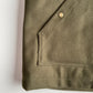 Dehen 1920 (XL) Army Green 100% Wool Ribbed Field Jacket Coat