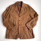 Polo Ralph Lauren (2XL) Leather Roughout Half-Norfolk Tawny Field Jacket Coat