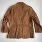 Polo Ralph Lauren (2XL) Leather Roughout Half-Norfolk Tawny Field Jacket Coat
