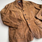 Polo Ralph Lauren (2XL) Leather Roughout Half-Norfolk Tawny Field Jacket Coat