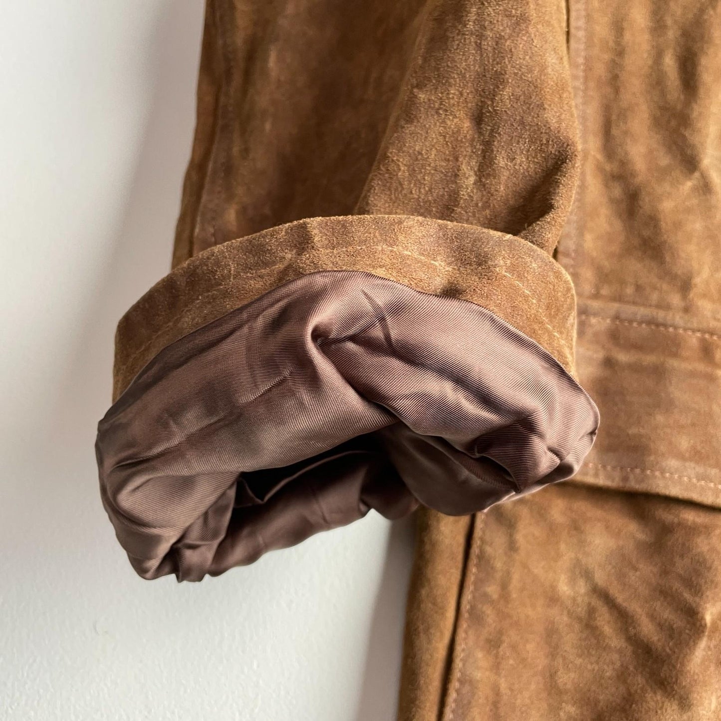 Polo Ralph Lauren (2XL) Leather Roughout Half-Norfolk Tawny Field Jacket Coat
