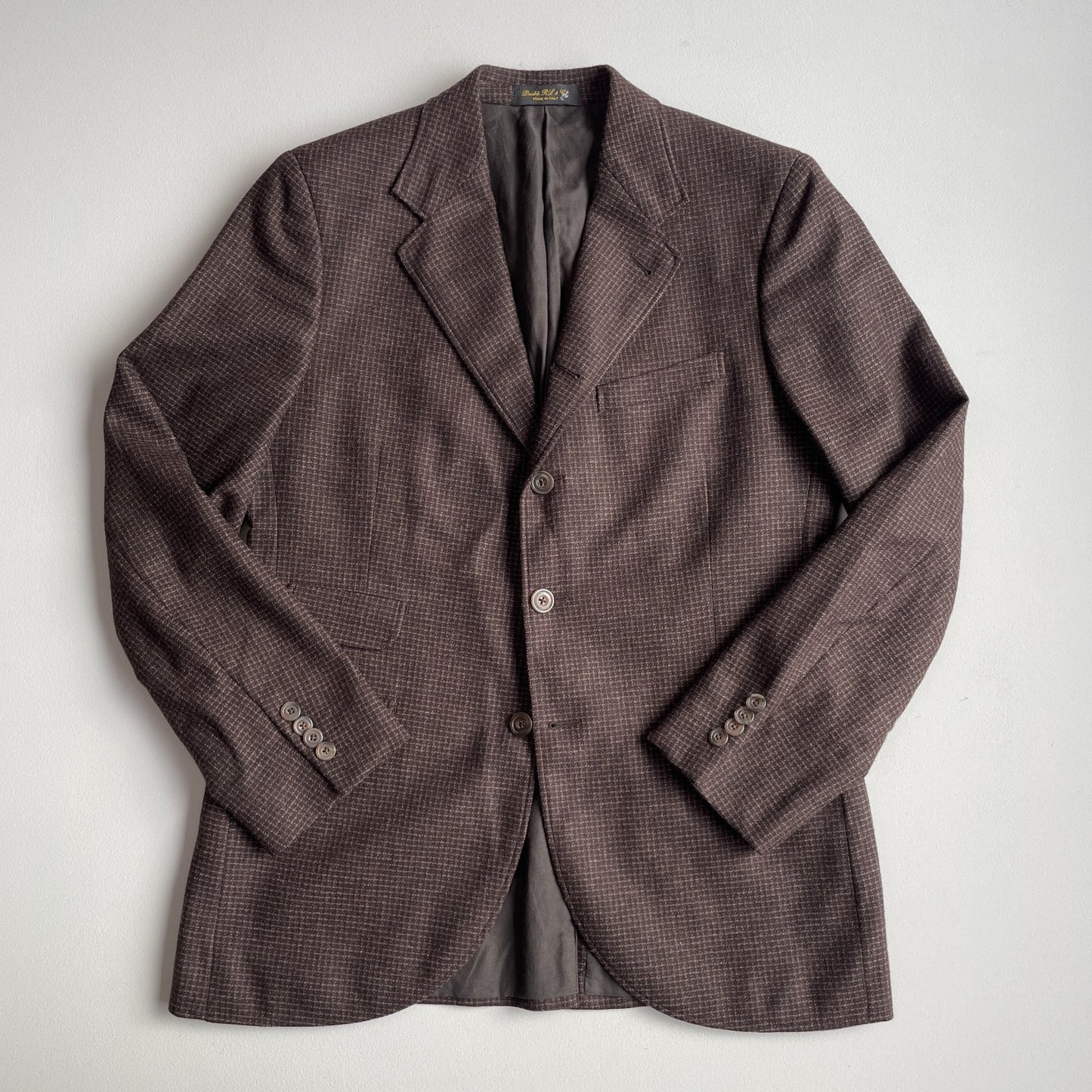 NWOT Ralph Lauren RRL (40R) Wool Tweed Micro-Check Brown/Maroon Sports Jacket
