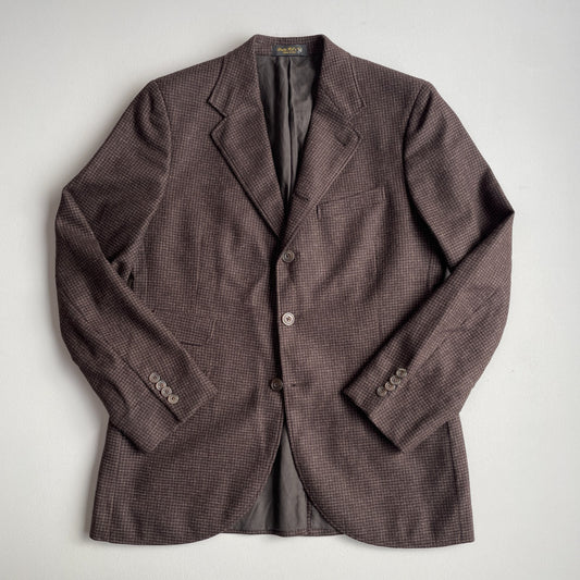 NWOT Ralph Lauren RRL (40R) Wool Tweed Micro-Check Brown/Maroon Sports Jacket