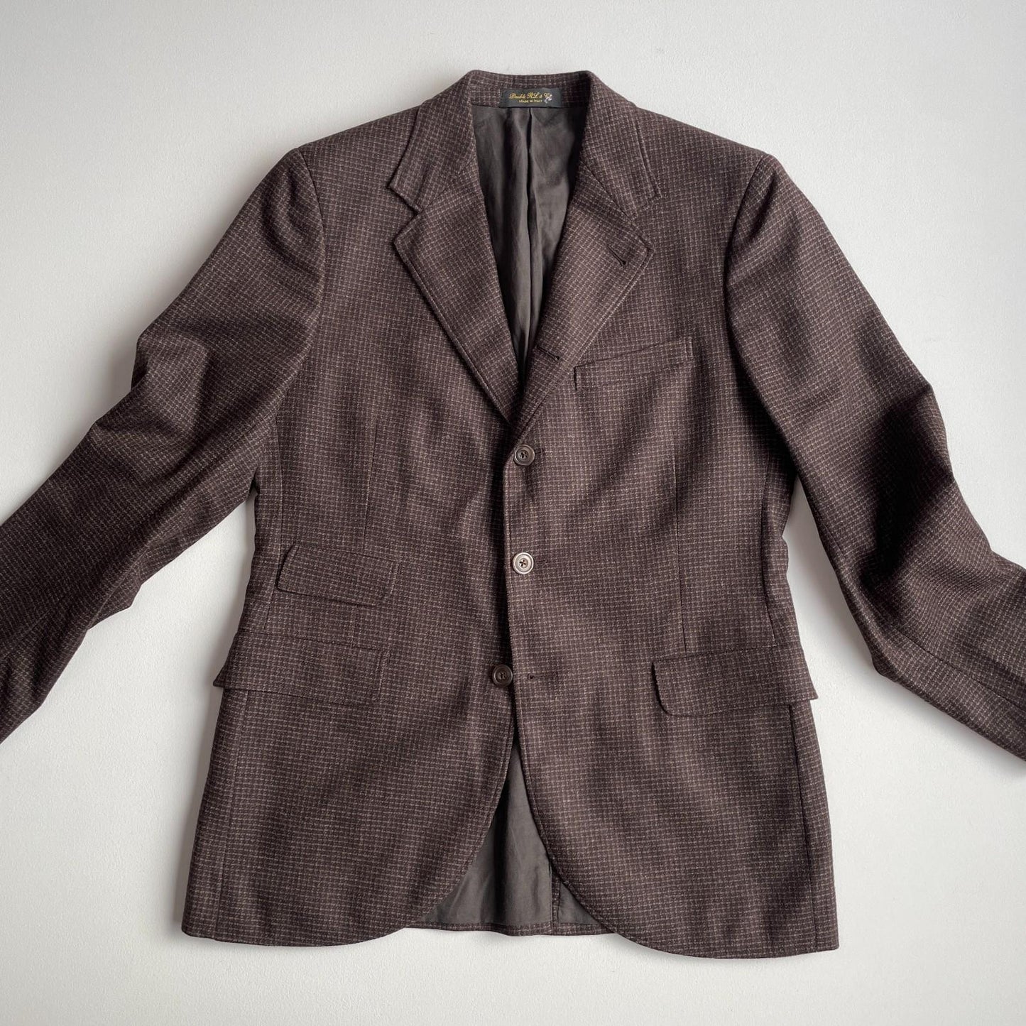 NWOT Ralph Lauren RRL (40R) Wool Tweed Micro-Check Brown/Maroon Sports Jacket
