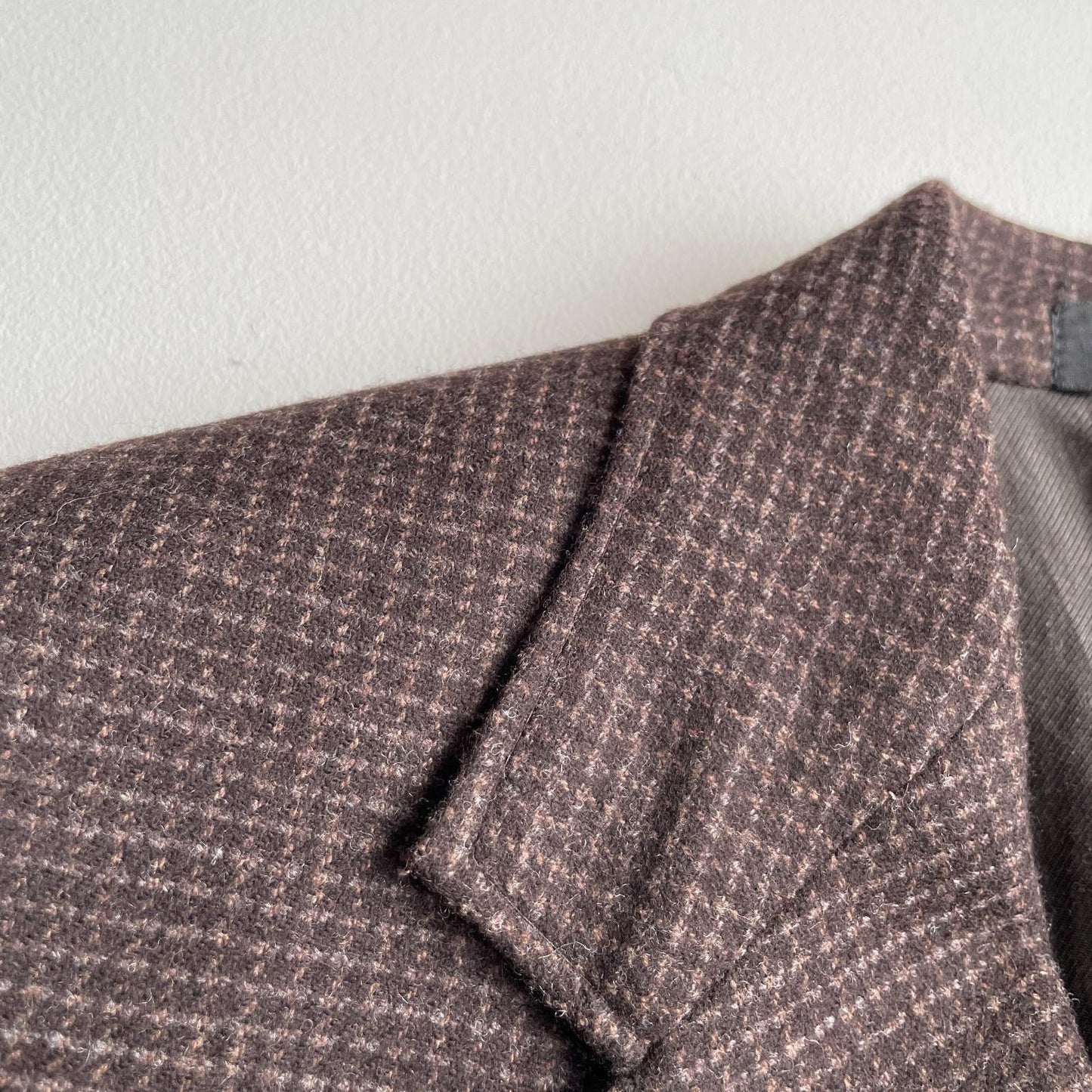 NWOT Ralph Lauren RRL (40R) Wool Tweed Micro-Check Brown/Maroon Sports Jacket