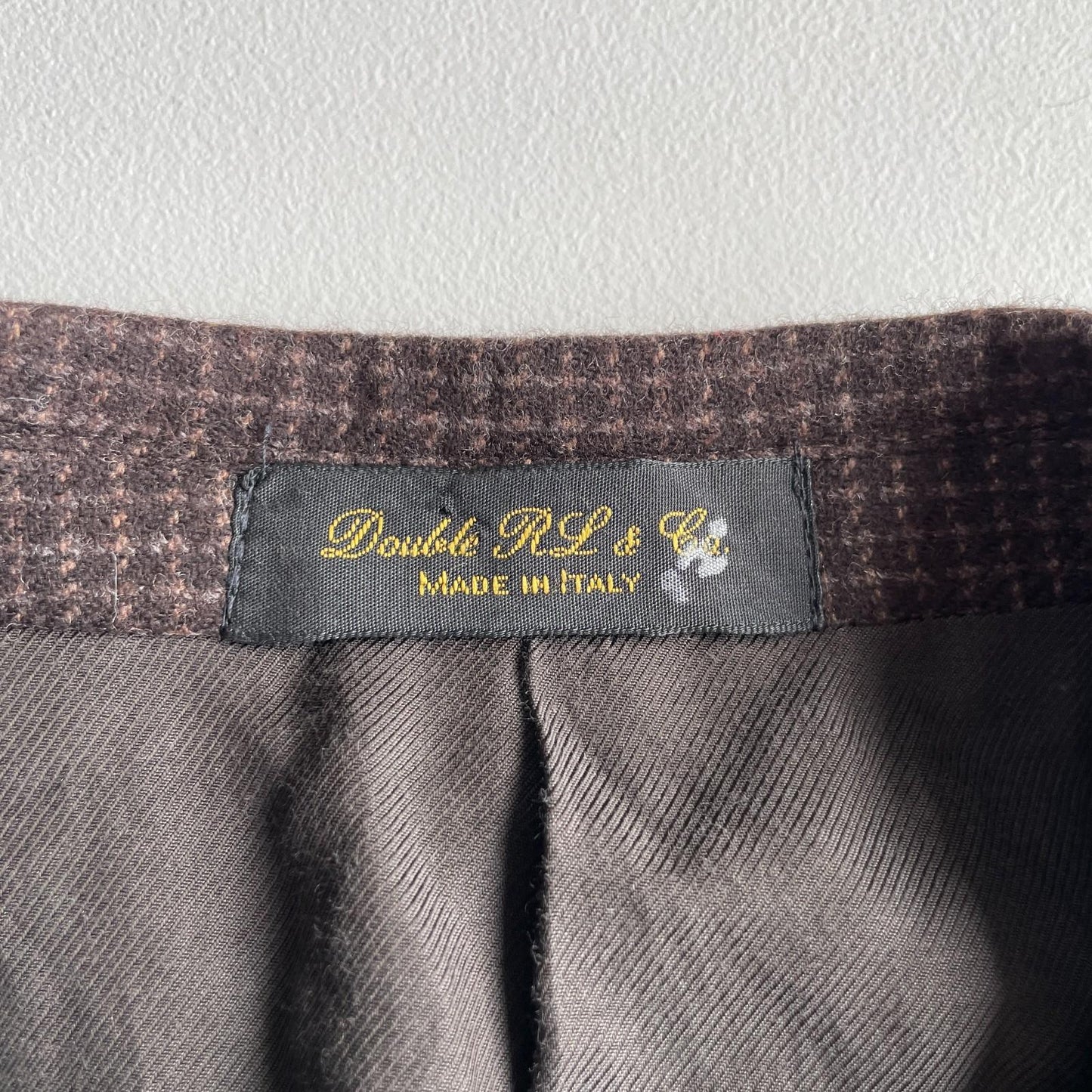 NWOT Ralph Lauren RRL (40R) Wool Tweed Micro-Check Brown/Maroon Sports Jacket