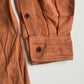 NWT Paul Stuart (M) Tawny Suede Leather Partial Lined Over Shirt