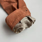 NWT Paul Stuart (M) Tawny Suede Leather Partial Lined Over Shirt