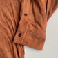 NWT Paul Stuart (M) Tawny Suede Leather Partial Lined Over Shirt
