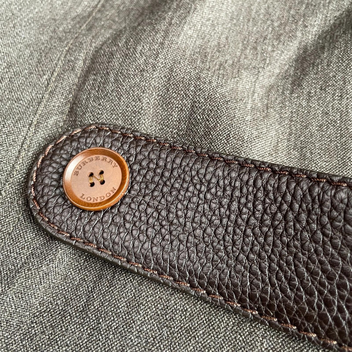 Burberry (54 / XL) Wool Linen Raglan Sleeve Back Belt Car Over Coat