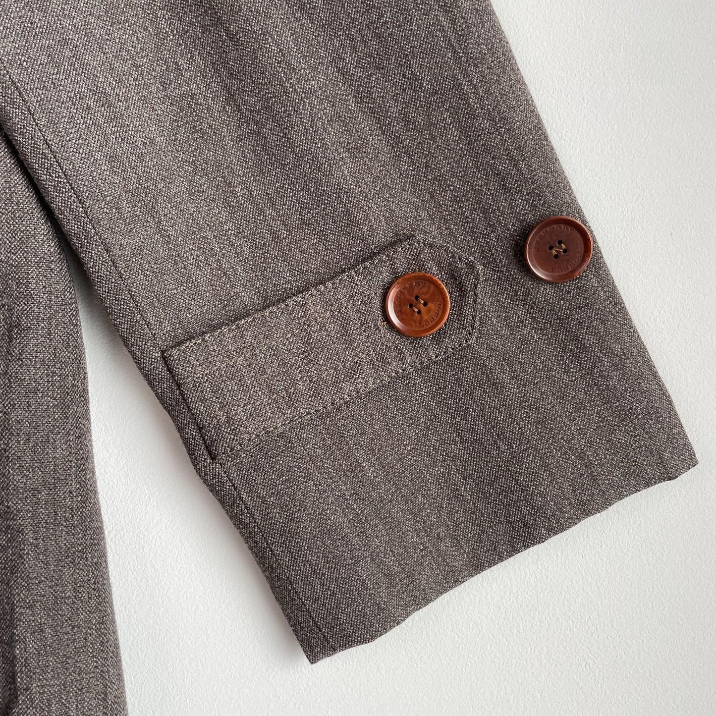 Burberry (54 / XL) Wool Linen Raglan Sleeve Back Belt Car Over Coat