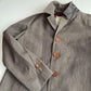 Burberry (54 / XL) Wool Linen Raglan Sleeve Back Belt Car Over Coat