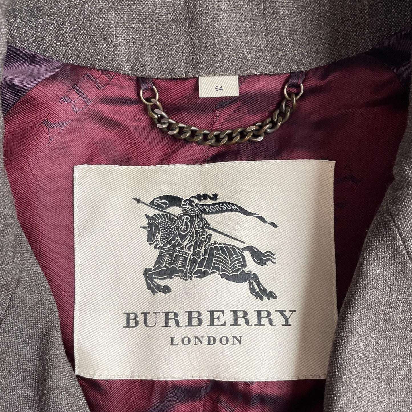 Burberry (54 / XL) Wool Linen Raglan Sleeve Back Belt Car Over Coat