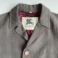 Burberry (54 / XL) Wool Linen Raglan Sleeve Back Belt Car Over Coat