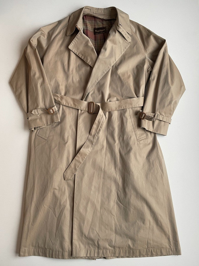 Paul Stuart (44L) 100% Cotton Gabardine Iridescent Raglan Balmacaan Coat