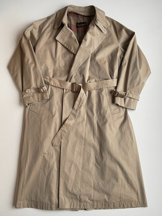 Paul Stuart (44L) 100% Cotton Gabardine Iridescent Raglan Balmacaan Coat