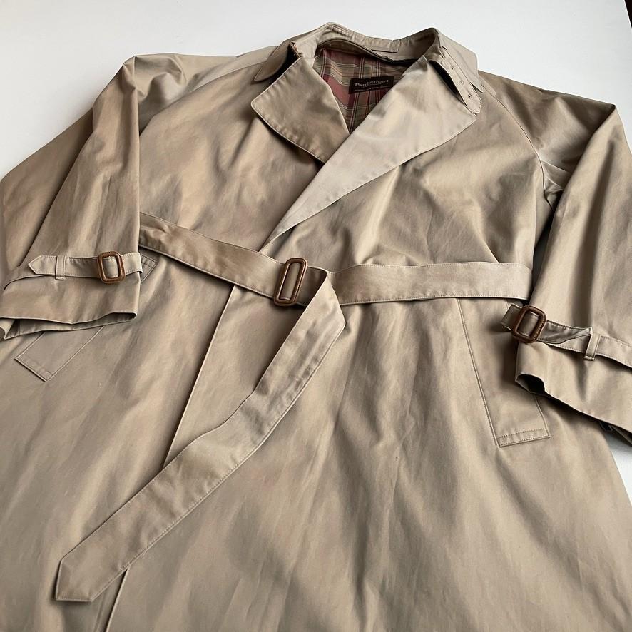 Paul Stuart (44L) 100% Cotton Gabardine Iridescent Raglan Balmacaan Coat