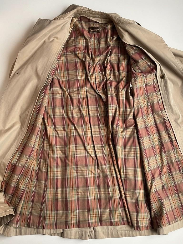 Paul Stuart (44L) 100% Cotton Gabardine Iridescent Raglan Balmacaan Coat
