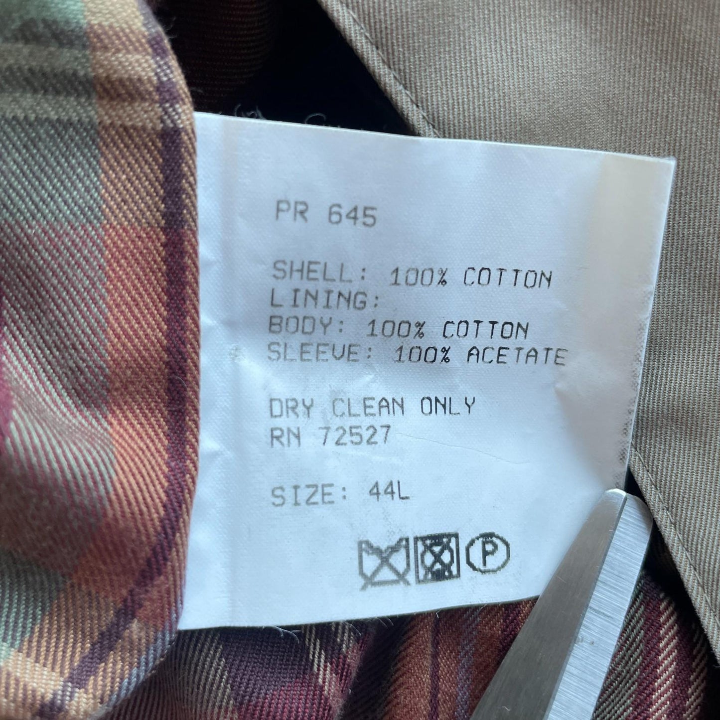Paul Stuart (44L) 100% Cotton Gabardine Iridescent Raglan Balmacaan Coat