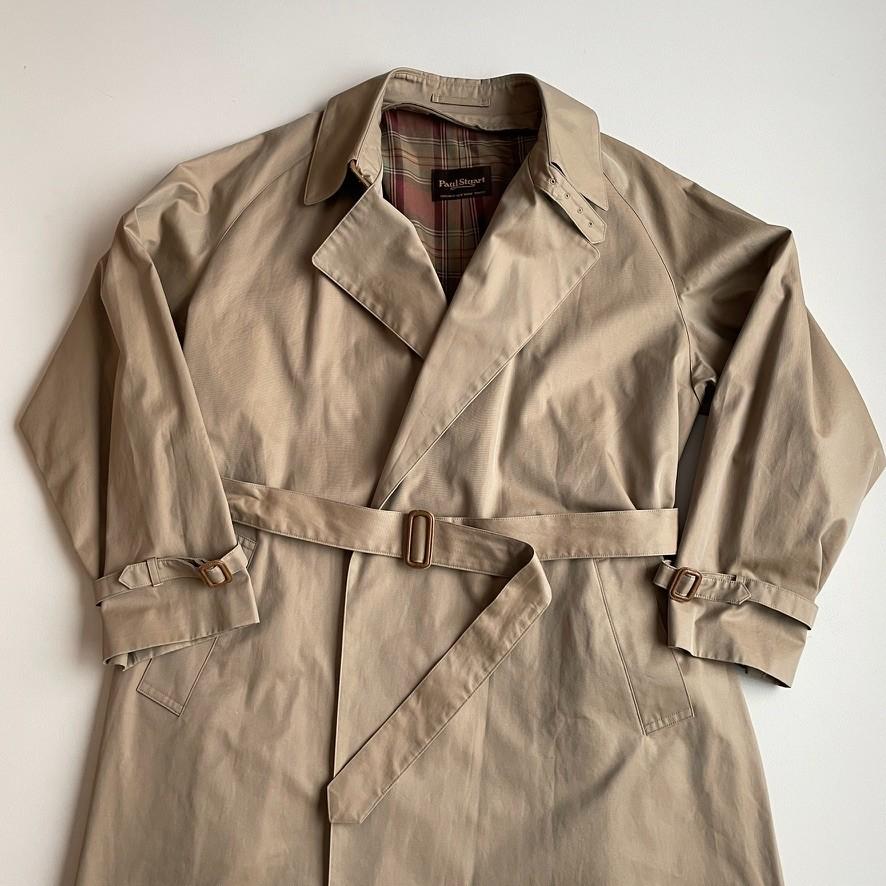 Paul Stuart (44L) 100% Cotton Gabardine Iridescent Raglan Balmacaan Coat