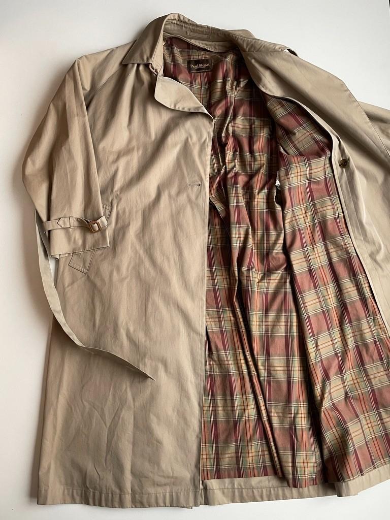 Paul Stuart (44L) 100% Cotton Gabardine Iridescent Raglan Balmacaan Coat
