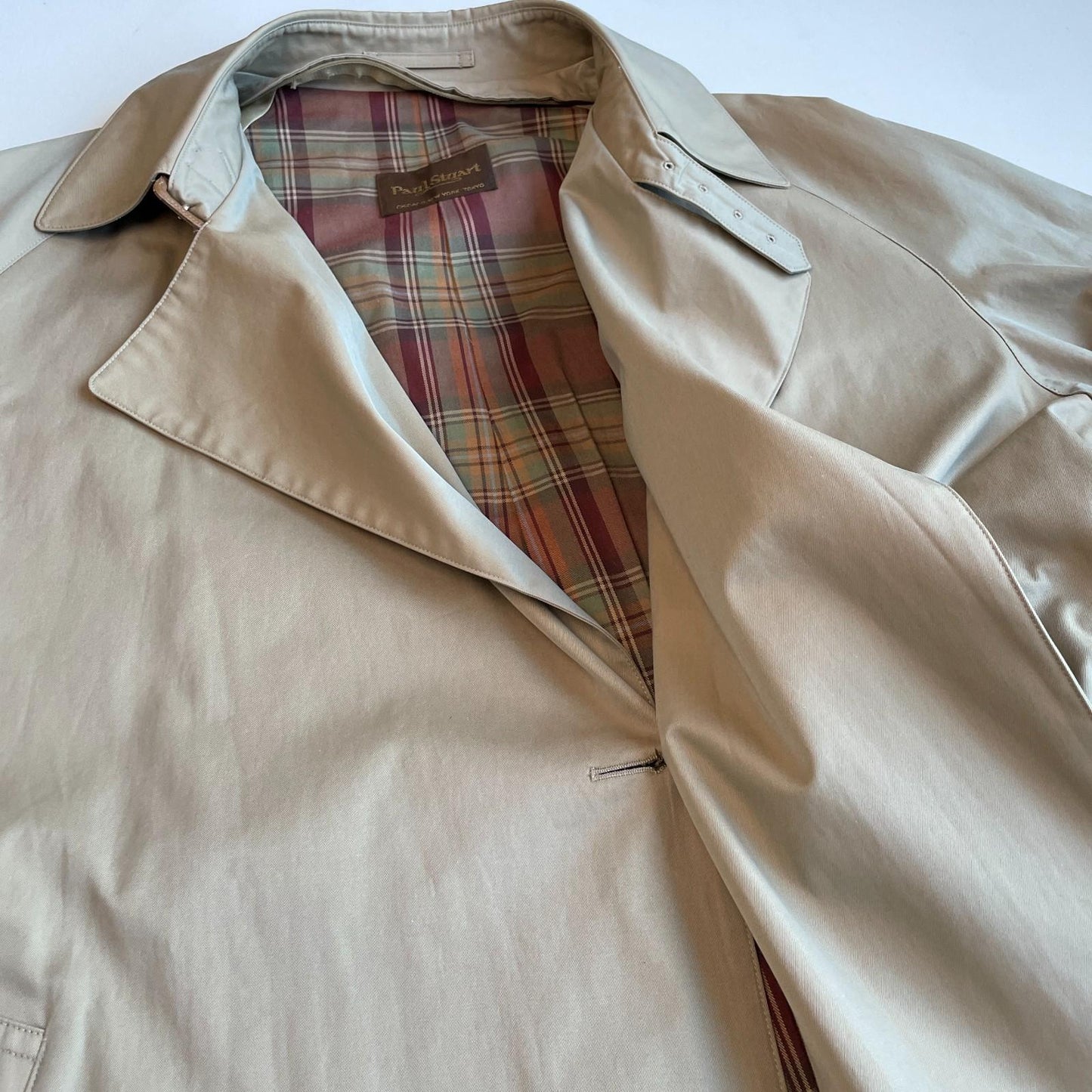 Paul Stuart (44L) 100% Cotton Gabardine Iridescent Raglan Balmacaan Coat