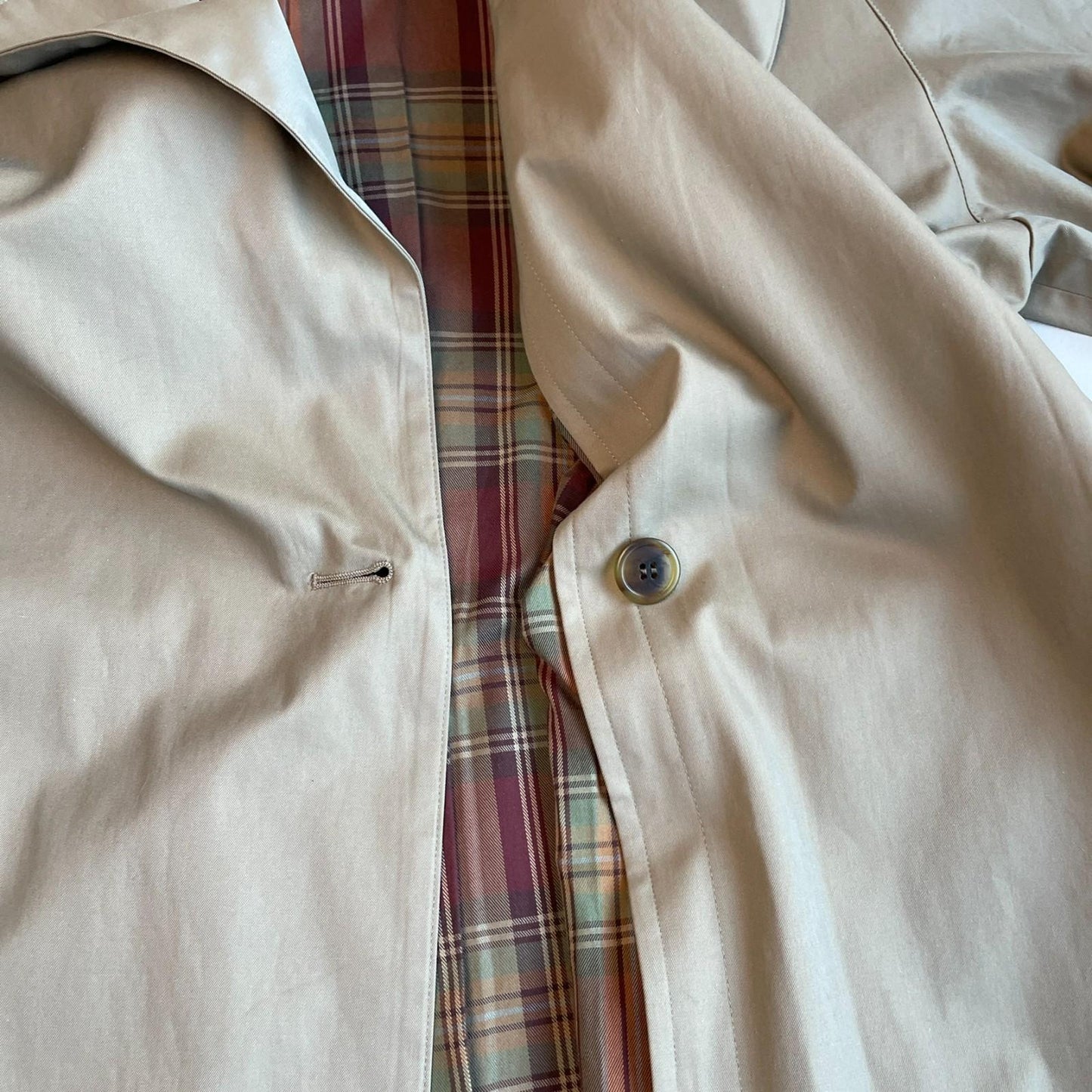Paul Stuart (44L) 100% Cotton Gabardine Iridescent Raglan Balmacaan Coat