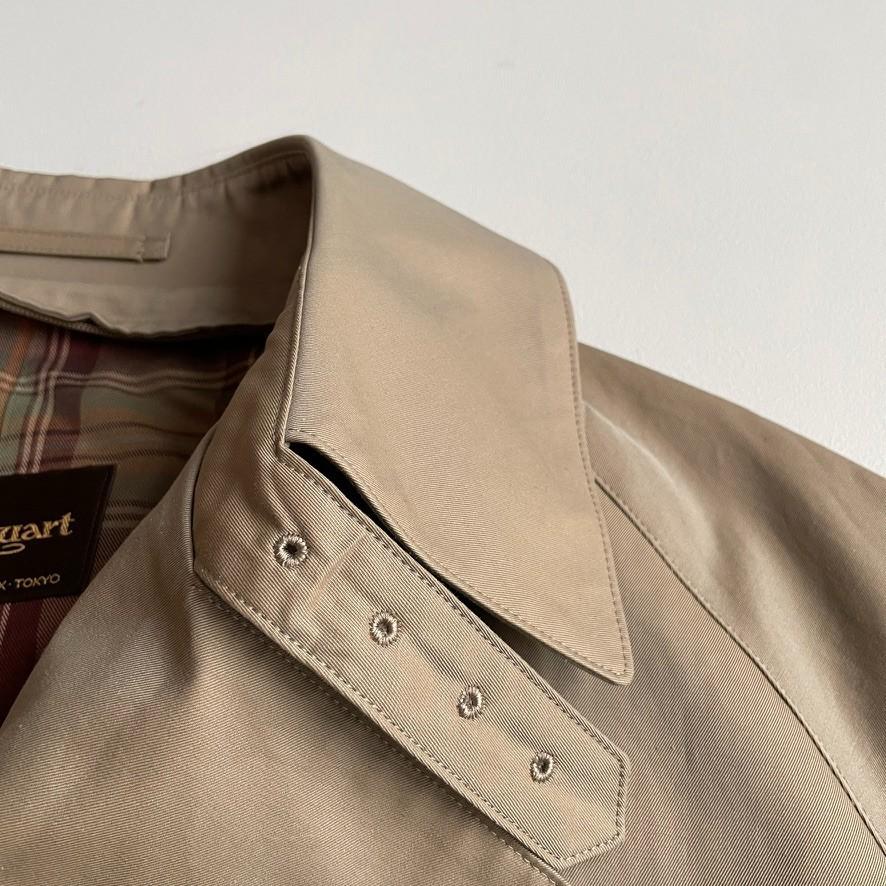 Paul Stuart (44L) 100% Cotton Gabardine Iridescent Raglan Balmacaan Coat
