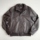 NWT Paul Stuart (XL) Deerskin Leather Chocolate Brown Bomber Jacket