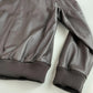 NWT Paul Stuart (XL) Deerskin Leather Chocolate Brown Bomber Jacket
