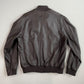 NWT Paul Stuart (XL) Deerskin Leather Chocolate Brown Bomber Jacket