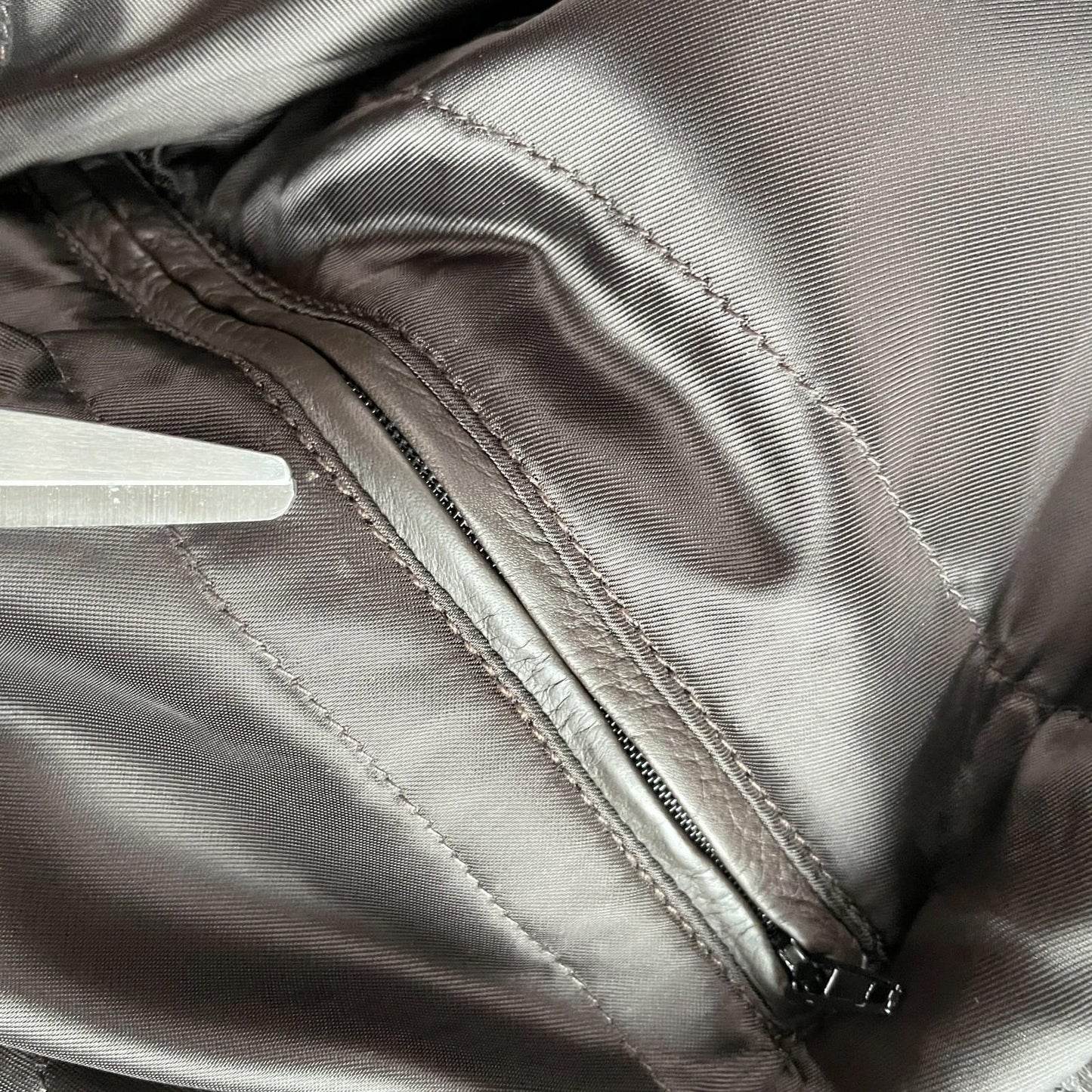 NWT Paul Stuart (XL) Deerskin Leather Chocolate Brown Bomber Jacket