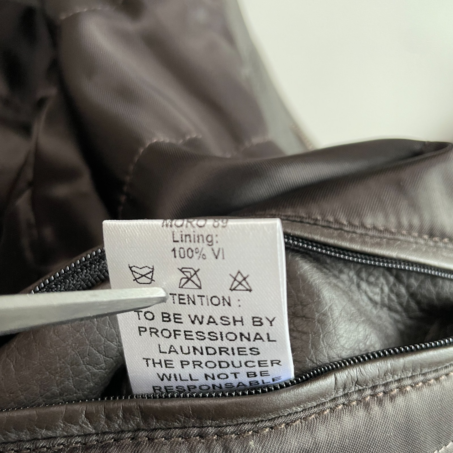 NWT Paul Stuart (XL) Deerskin Leather Chocolate Brown Bomber Jacket
