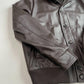 NWT Paul Stuart (XL) Deerskin Leather Chocolate Brown Bomber Jacket