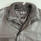 NWT Paul Stuart (XL) Deerskin Leather Chocolate Brown Bomber Jacket