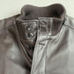NWT Paul Stuart (XL) Deerskin Leather Chocolate Brown Bomber Jacket