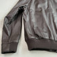 NWT Paul Stuart (XL) Deerskin Leather Chocolate Brown Bomber Jacket