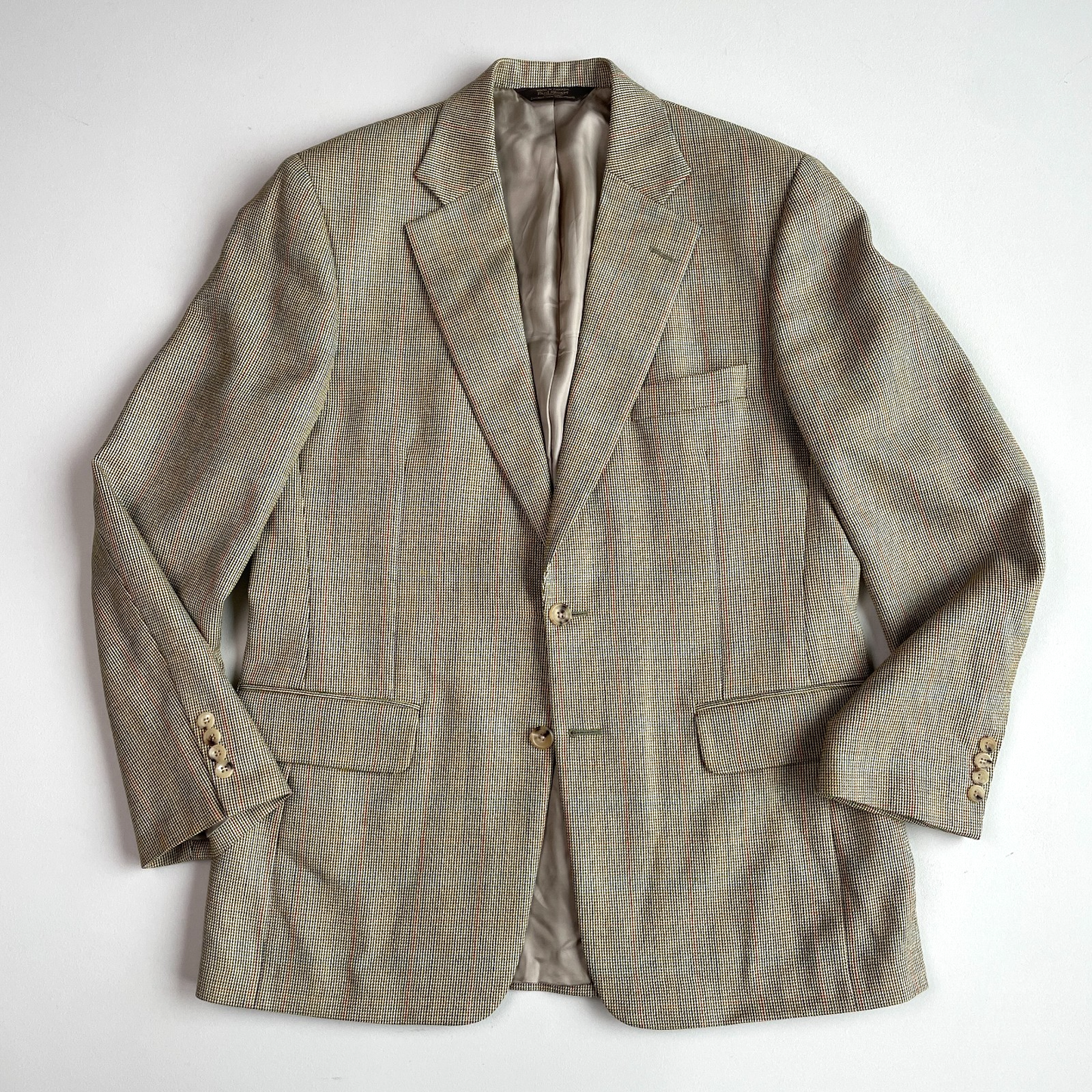 Paul Stuart (40R) Wool Silk Multicolor Sharkskin Two Button Sports Coat