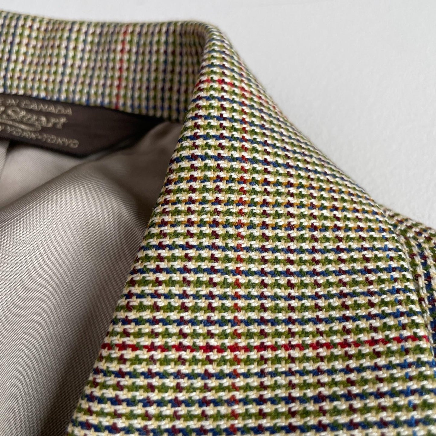 Paul Stuart (40R) Wool Silk Multicolor Sharkskin Two Button Sports Coat
