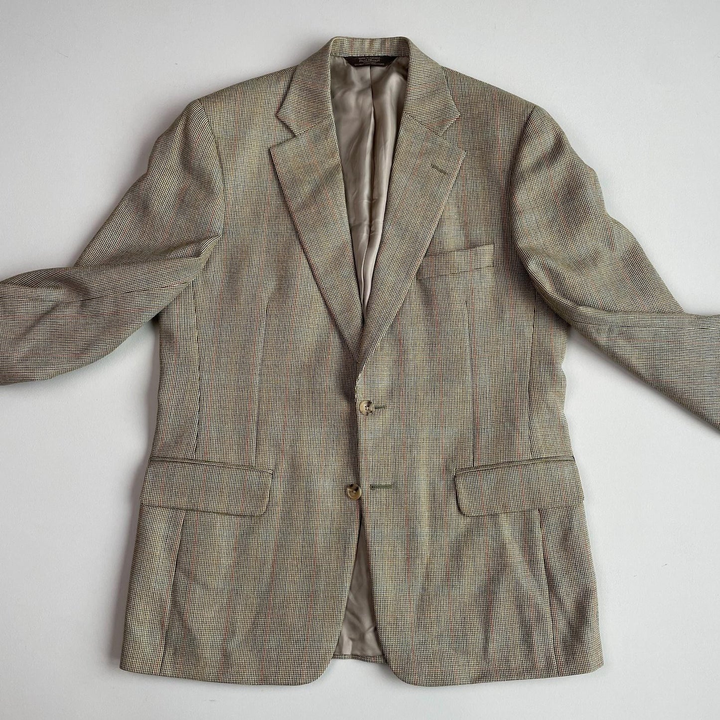 Paul Stuart (40R) Wool Silk Multicolor Sharkskin Two Button Sports Coat