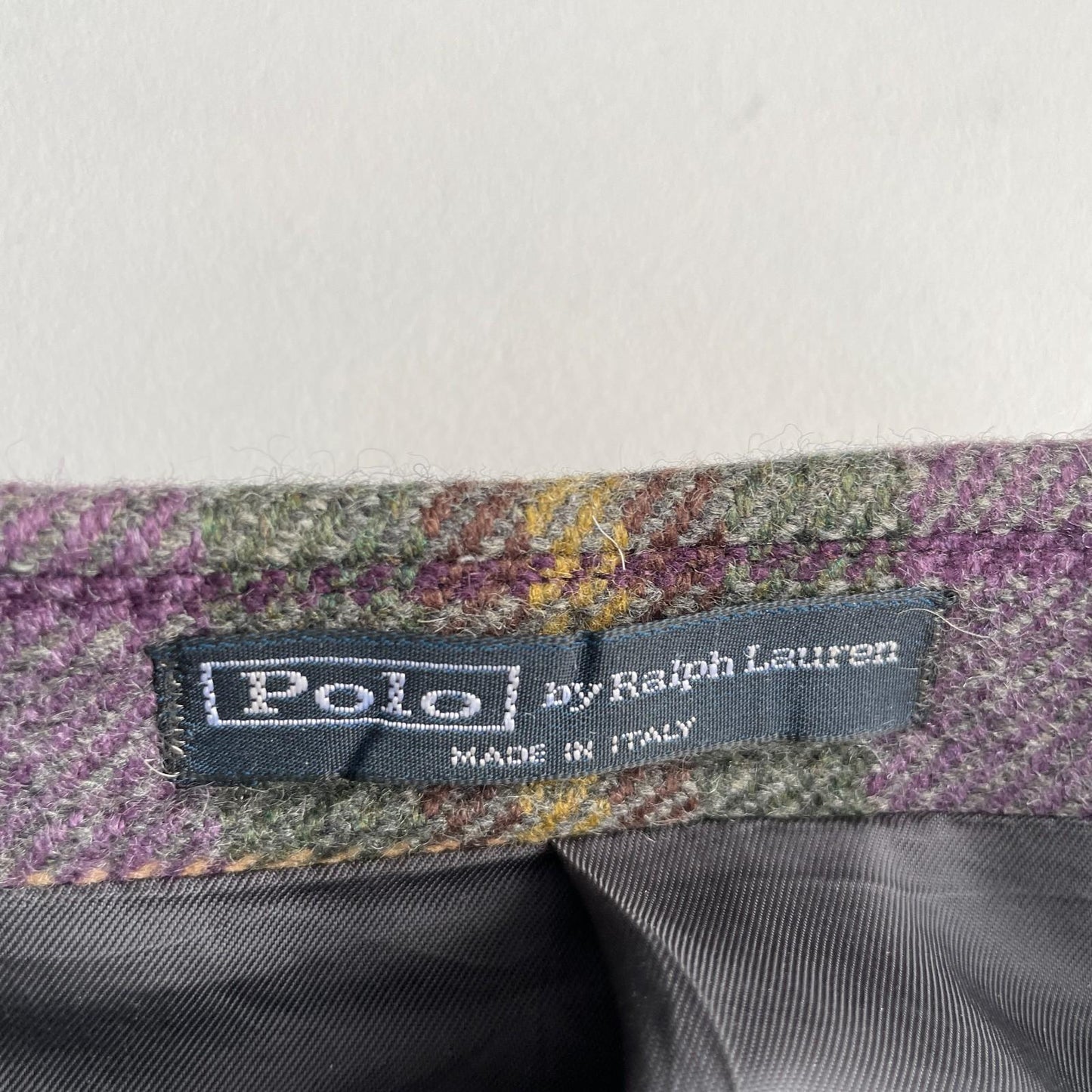 Polo Ralph Lauren (40R) Plum Wool Angora Plaid Tartan Bradford Sports Coat