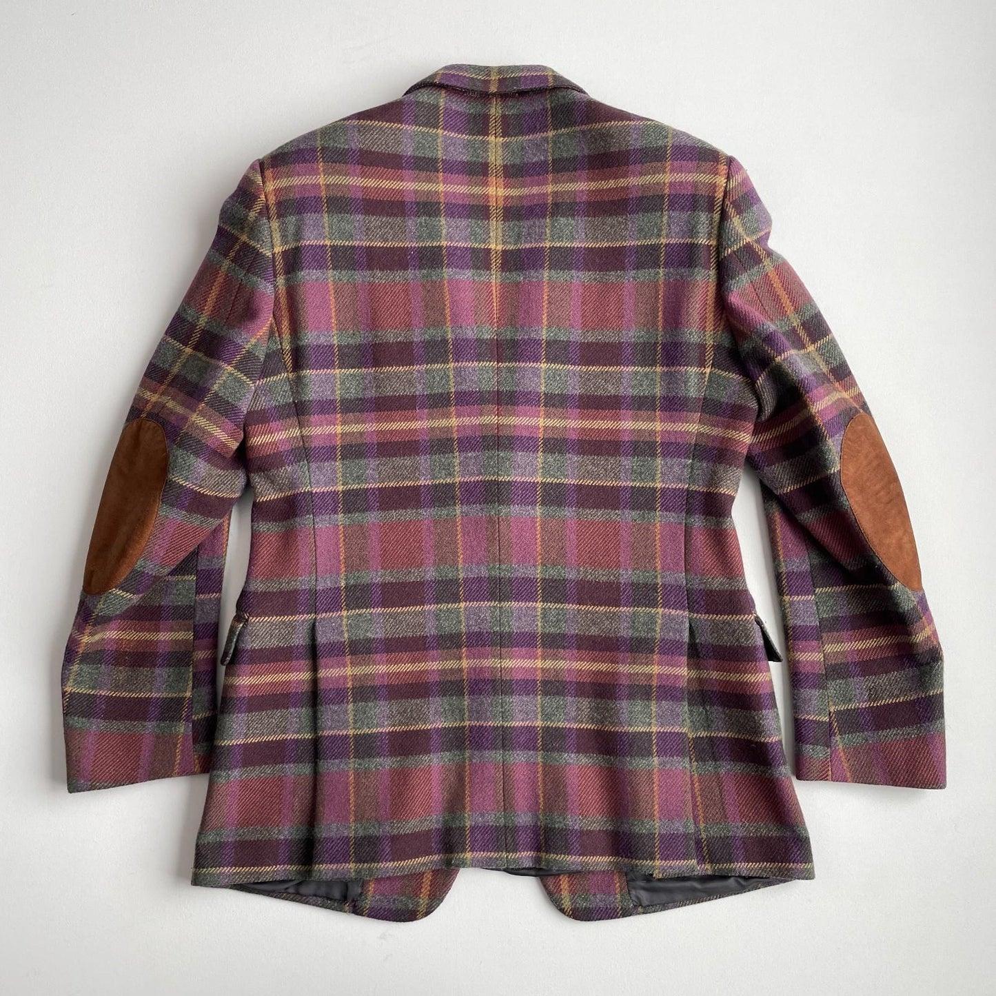 Polo Ralph Lauren (40R) Plum Wool Angora Plaid Tartan Bradford Sports Coat