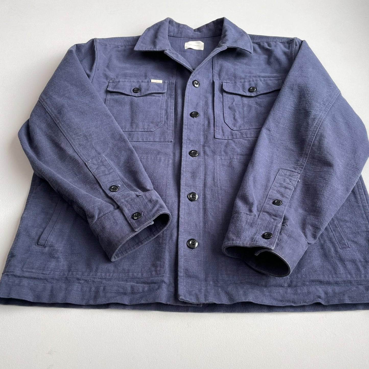 Aime Leon Dore (XL) French "bleu de travail" Cape Pocket Cotton Chore Jacket
