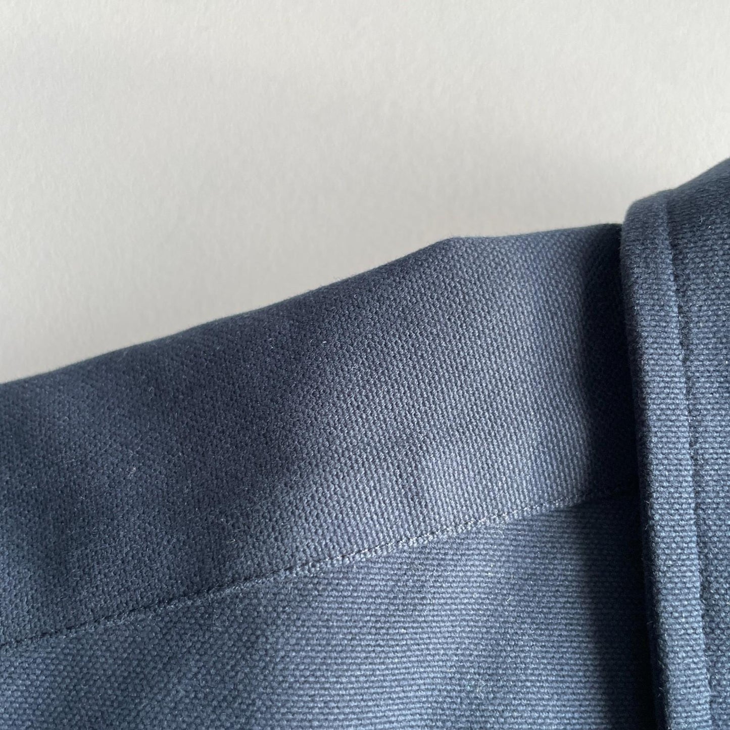 Drake's of London (L) Slate Blue Cotton Canvas Chore Coat Jacket
