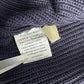 Paul Stuart (M) Navy Blue Wool Heavy Rib-Knit Zip Front Sweater Cardigan