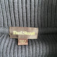 Paul Stuart (M) Navy Blue Wool Heavy Rib-Knit Zip Front Sweater Cardigan