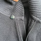 Paul Stuart (M) Navy Blue Wool Heavy Rib-Knit Zip Front Sweater Cardigan
