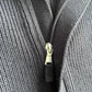 Paul Stuart (M) Navy Blue Wool Heavy Rib-Knit Zip Front Sweater Cardigan