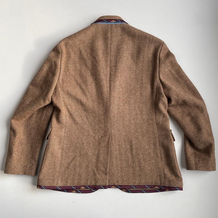 NWOT Polo Ralph Lauren (44R) Wool Tweed Rep Crest Trim Brown Sport Coat Jacket