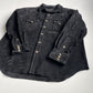 Polo Ralph Lauren (XL) Black Western Suede Roughout Leather Snap Over Shirt
